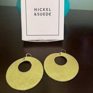 Nickel and Suede Nova Leather Earrings